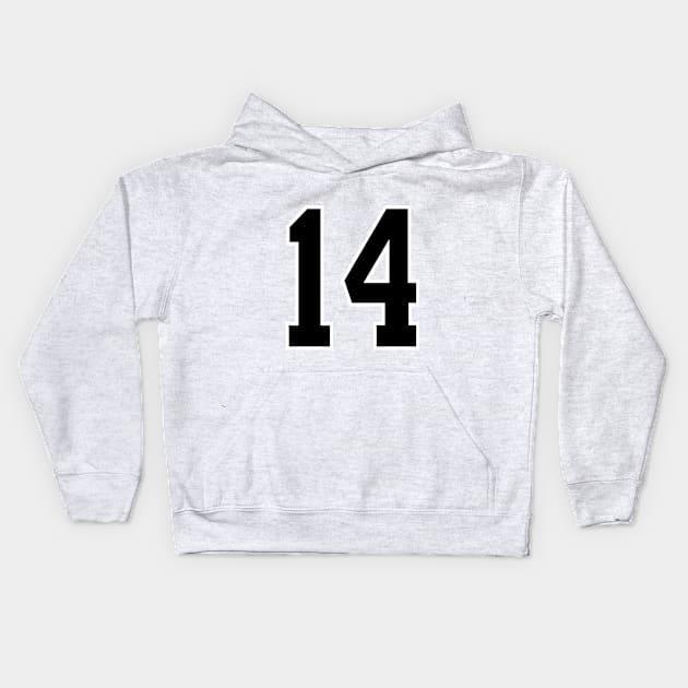 Number 14 Kids Hoodie by colorsplash